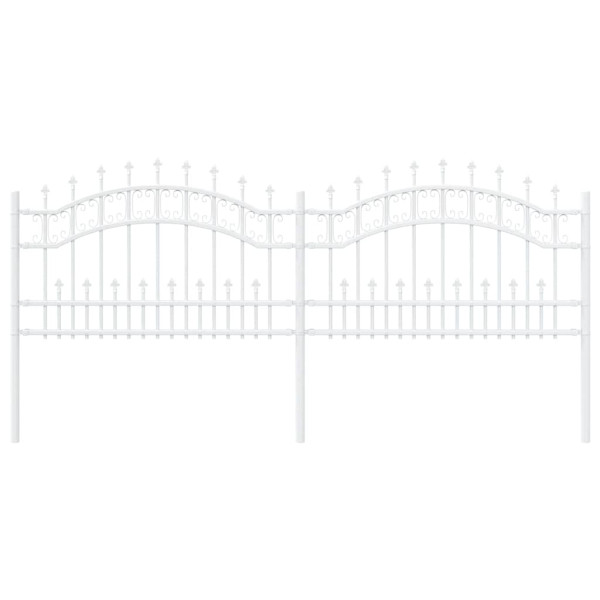 Valla de jardín 115 cm Acero con recubrimiento en polvo M 2