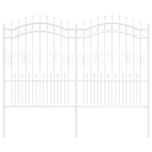 Valla de jardín 190 cm Acero con recubrimiento en polvo H