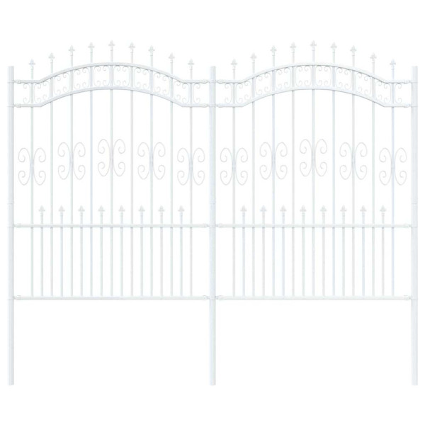 Valla de jardín 190 cm Acero con recubrimiento en polvo M 2