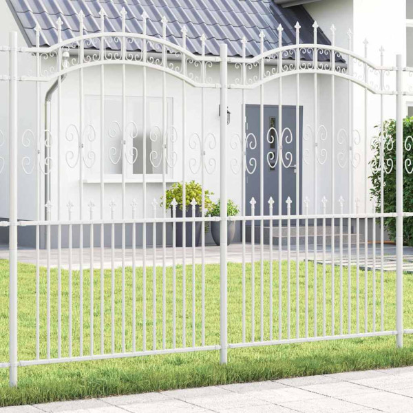 Valla de jardín 215 cm Acero con recubrimiento en polvo D