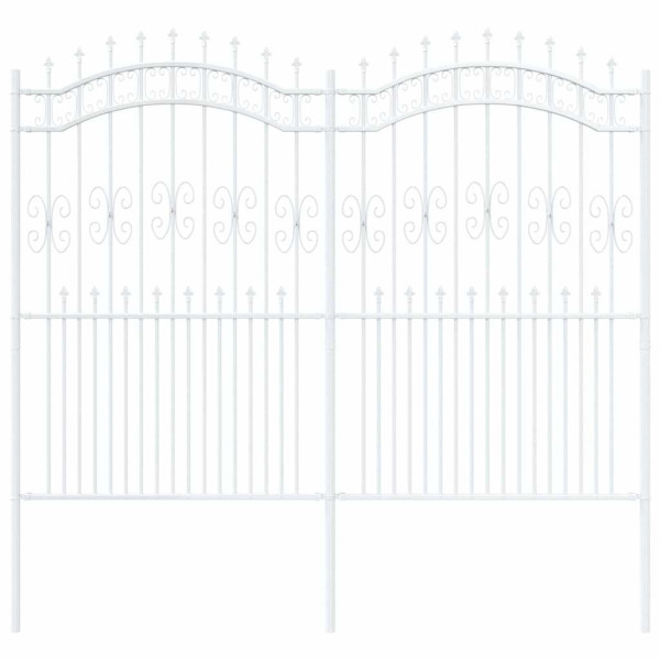 Valla de jardín 215 cm Acero con recubrimiento en polvo M 2