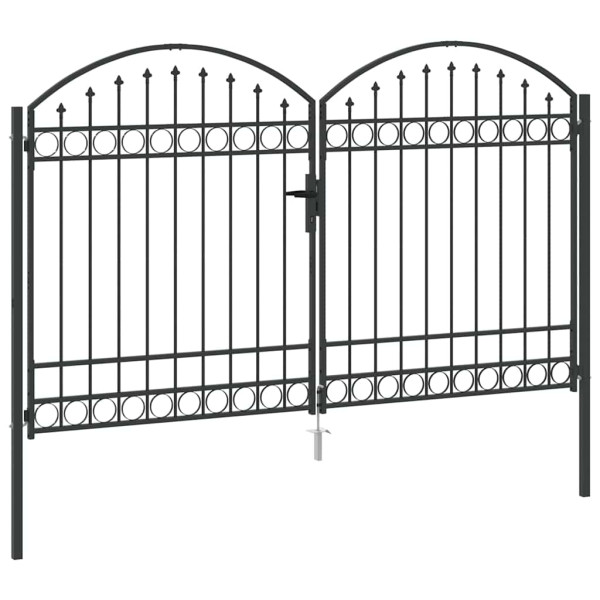 Puerta de Cerca Otro Gris 300 x 175 cm Acero M 4