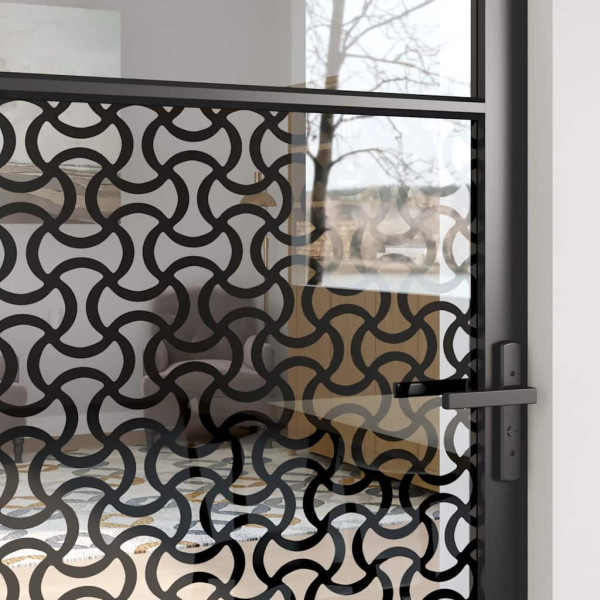 Puerta Interior Negro 83 x 201.5 cm Vidrio templado. Aluminio M 4