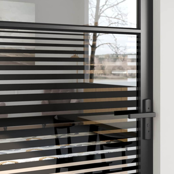 Puerta Interior Negro 83 x 201.5 cm Vidrio templado. Aluminio M 4