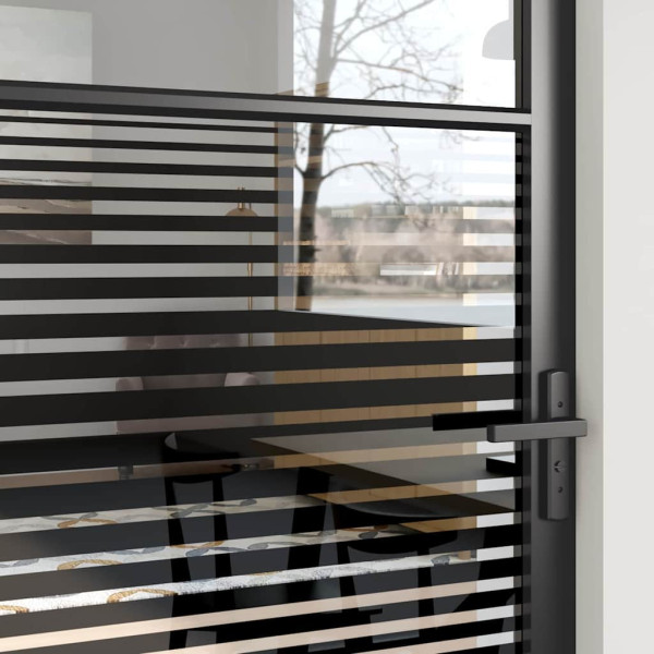 Puerta Interior Negro 93 x 201.5 cm Vidrio templado. Aluminio M 4