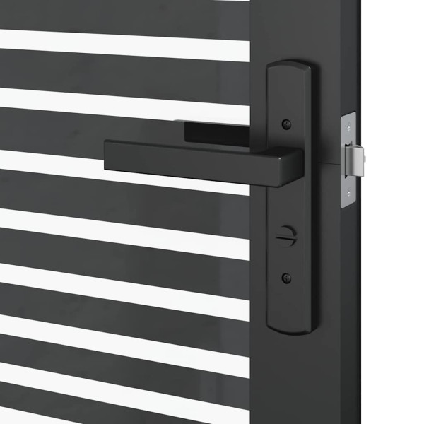 Puerta Interior Negro 93 x 201.5 cm Vidrio templado. Aluminio M 5