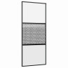 Puerta deslizante Negro 90 x 205 cm Vidrio templado. Aluminio 2