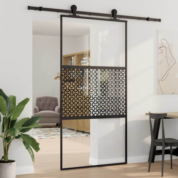 Puerta deslizante Negro 102.5 x 205 cm D