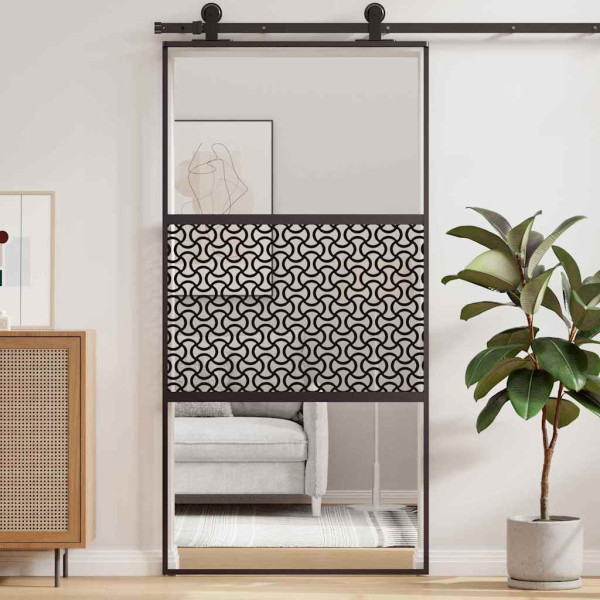 Puerta deslizante Negro 102.5 x 205 cm M 3