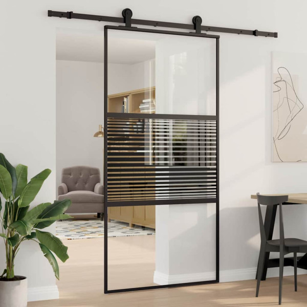 Puerta deslizante Negro 102.5 x 205 cm D