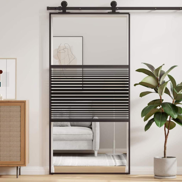Puerta deslizante Negro 102.5 x 205 cm M 3