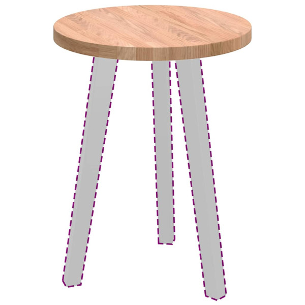 Encimera Otro Marrón claro Ø 40 x 2.5 cm Madera de roble sólida M 3