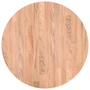 Encimera Marrón claro Ø 50 x 2.5 cm Madera de roble sólida H