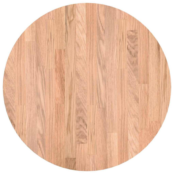 Encimera Marrón claro Ø 50 x 2.5 cm Madera de roble sólida M 2