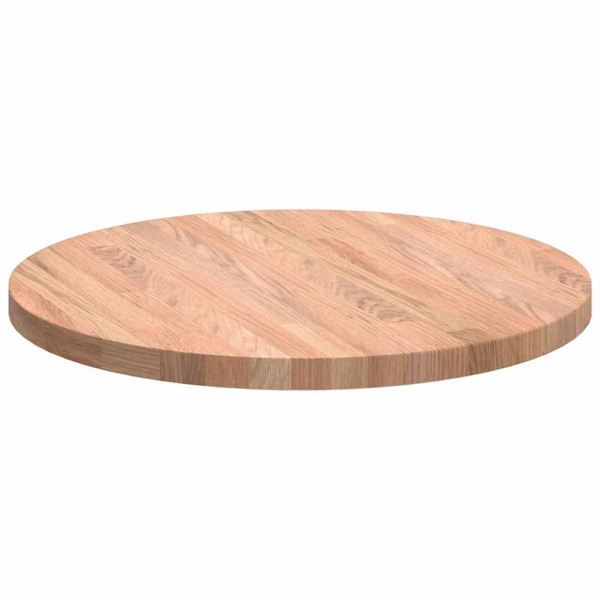 Encimera Marrón claro Ø 50 x 2.5 cm Madera de roble sólida M 5