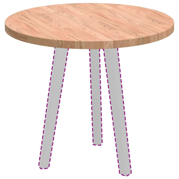 Encimera Otro Marrón claro Ø 60 x 2.5 cm Madera de roble sólida M 3