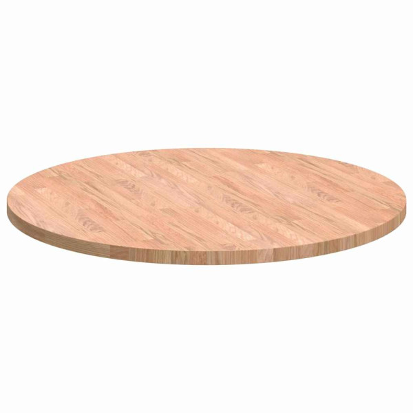 Encimera Marrón claro Ø 80 x 2.5 cm Madera de roble sólida M 5