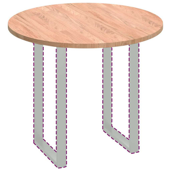 Encimera Marrón claro Ø 90 x 2.5 cm Madera de roble sólida M 3