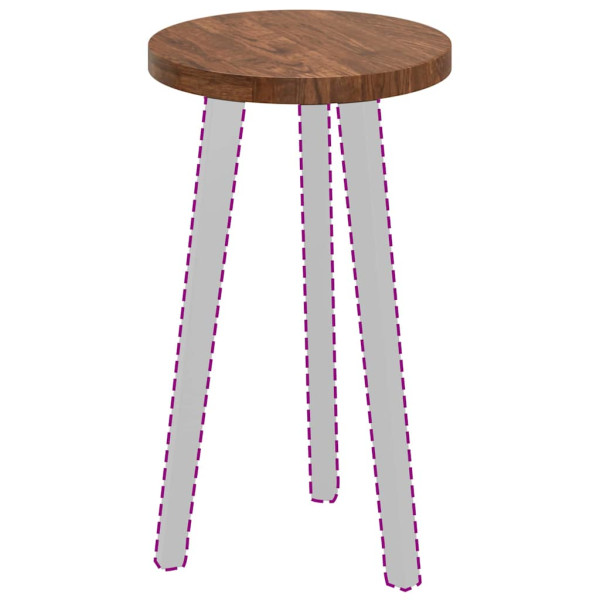 Encimera Marrón oscuro Ø 30 x 2.5 cm Madera de roble sólida M 3