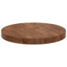 Encimera Marrón oscuro Ø 30 x 2.5 cm Madera de roble sólida 5