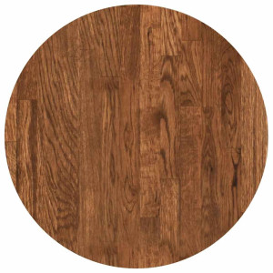 Encimera Marrón oscuro Ø 40 x 2.5 cm Madera de roble sólida H