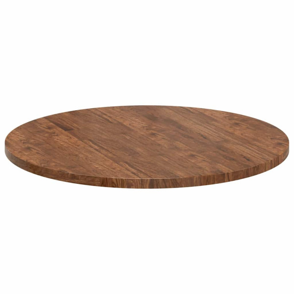 Encimera Marrón oscuro Ø 80 x 2.5 cm Madera de roble sólida M 5