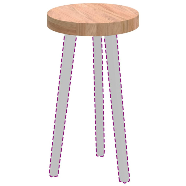 Encimera Otro Marrón claro Ø 30 x 4 cm Madera de roble sólida M 3