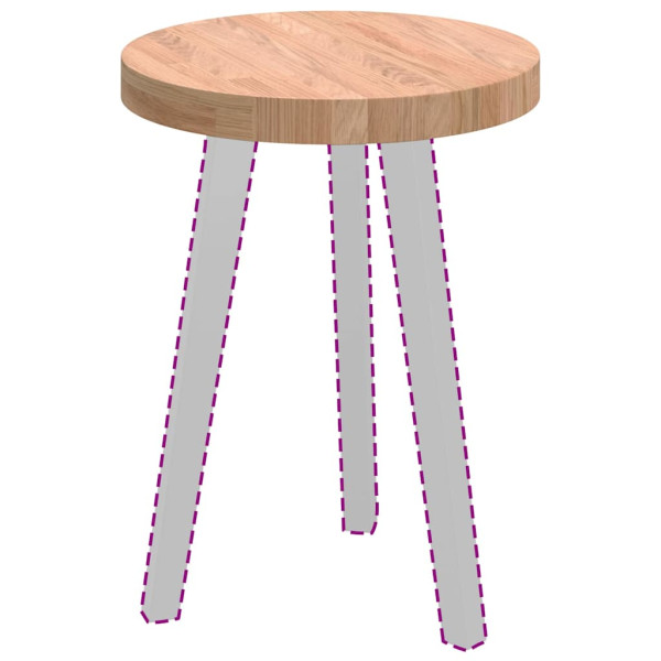 Encimera Otro Marrón claro Ø 40 x 4 cm Madera de roble sólida M 3