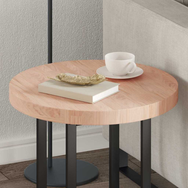 Encimera Otro Marrón claro Ø 50 x 4 cm Madera de roble sólida M 4