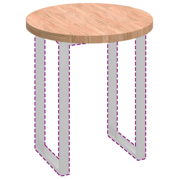 Encimera Otro Marrón claro Ø 70 x 4 cm Madera de roble sólida M 3