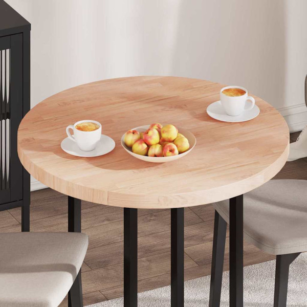 Encimera Otro Marrón claro Ø 80 x 4 cm Madera de roble sólida M 4