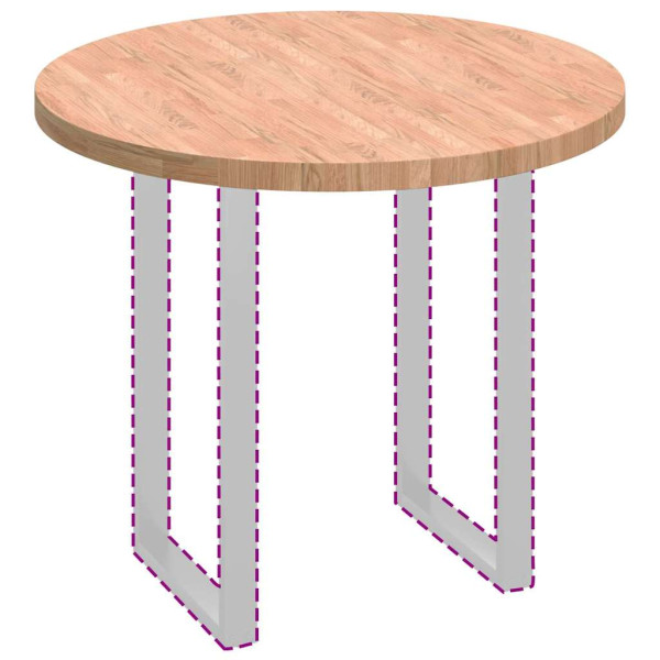 Encimera Otro Marrón claro Ø 90 x 4 cm Madera de roble sólida M 3