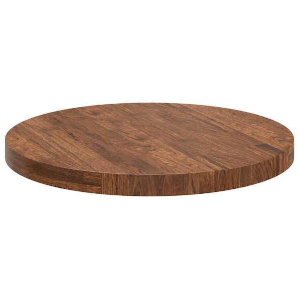Encimera Otro Marrón oscuro Ø 60 x 4 cm Madera de roble sólida M 5