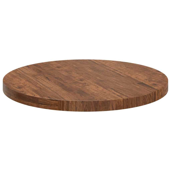 Encimera Otro Marrón oscuro Ø 70 x 4 cm Madera de roble sólida M 5