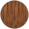 Encimera Otro Marrón oscuro Ø 80 x 4 cm Madera de roble sólida 2