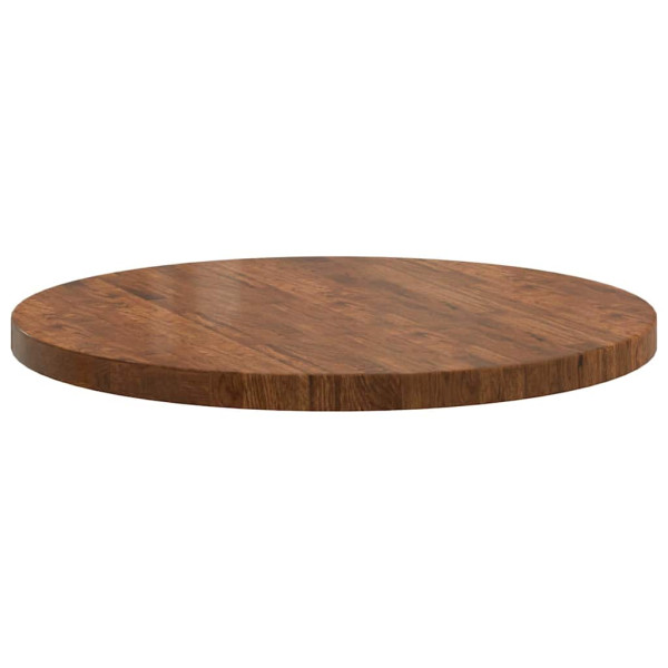 Encimera Otro Marrón oscuro Ø 80 x 4 cm Madera de roble sólida M 5