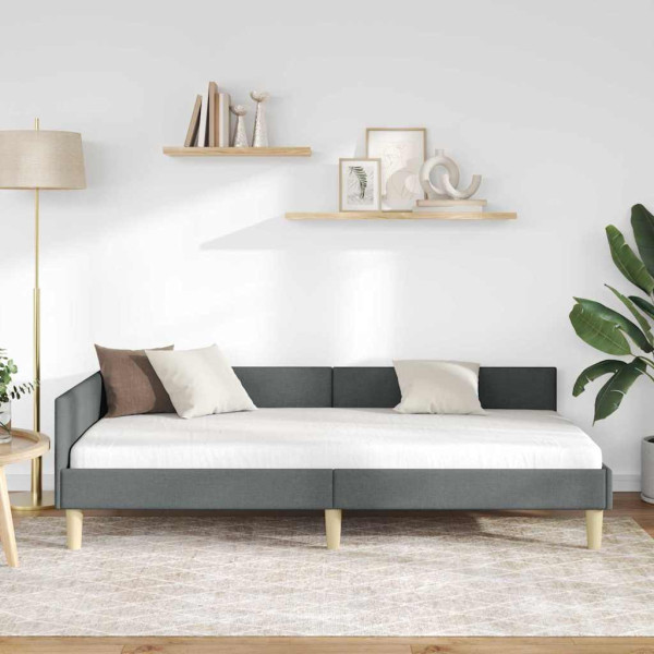 Estructura de cama en esquina Otro Gris oscuro 90 x 190 cm M 5