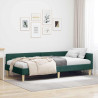 Estructura de cama en esquina Otro Verde oscuro 90 x 190 cm 1