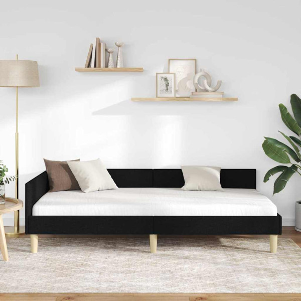 Estructura de cama en esquina Otro Manual Negro 90 x 200 cm M 5