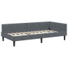 Estructura de Cama Esquinera Manual Gris oscuro 90 x 190 cm 2