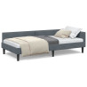 Estructura de Cama Esquinera Manual Gris oscuro 90 x 190 cm 4