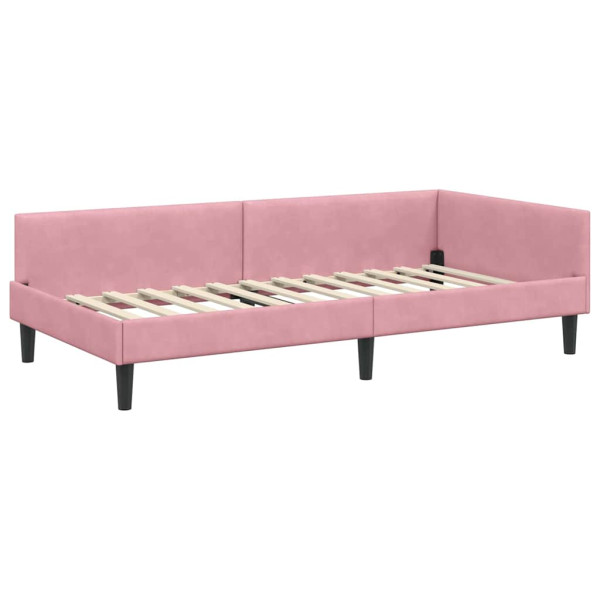 Estructura de Cama Esquinera con cabecera Rosa 90 x 190 cm M 2