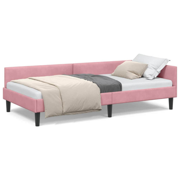 Estructura de Cama Esquinera con cabecera Rosa 90 x 190 cm M 4