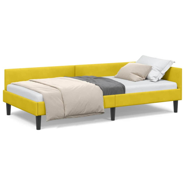 Estructura de Cama Esquinera con cabecera Amarillo 90 x 190 cm M 4
