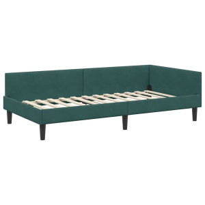 Estructura de Cama Esquinera Manual Verde oscuro 90 x 200 cm H