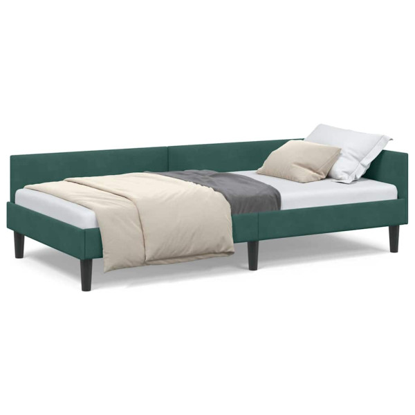 Estructura de Cama Esquinera Manual Verde oscuro 90 x 200 cm M 4