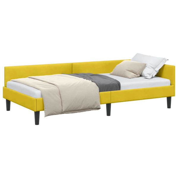 Estructura de Cama Esquinera con cabecera Amarillo 100 x 200 cm M 3