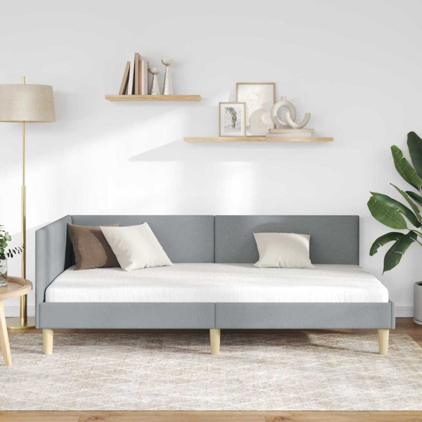 Estructura de cama en esquina Otro Gris claro 80 x 200 cm M 5