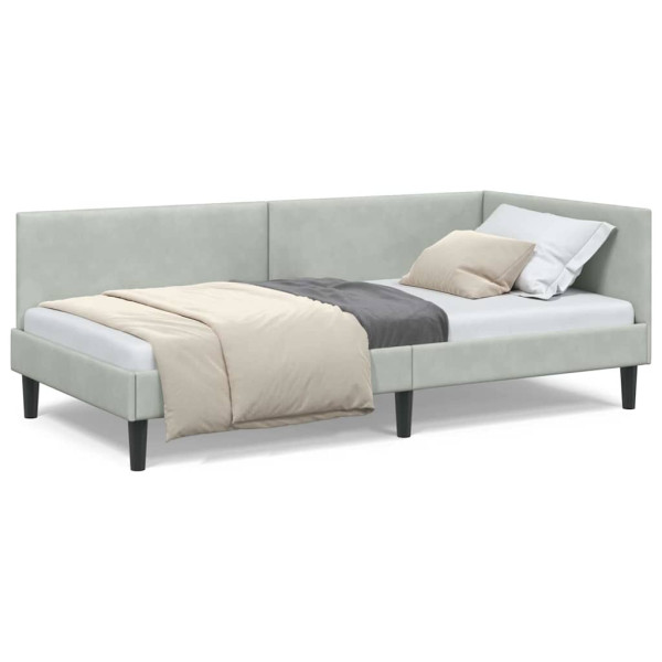 Estructura de cama en esquina Otro Gris claro 80 x 200 cm M 4