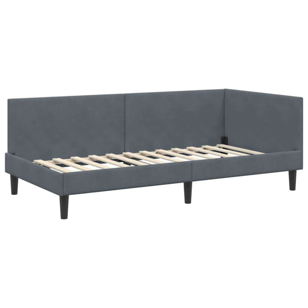 Estructura de cama en esquina Otro Gris oscuro 90 x 190 cm M 2
